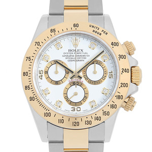 ロレックス コスモグラフ デイトナ 8Pダイヤ 116523G ホワイト M番 中古 メンズ 腕時計