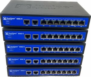 1214-O★Juniper 7ポート Gateway VPN Firewall★SSG 5★初期化済み中古現状渡し5台セット★ACアダプタ欠品★