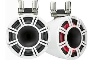 ■USA Audio■キッカー Kicker 最新型LED付マリーンタワーシステム KMTC114W (44KMTC114W)白色 28cm Max.600W（ペア）●保証付●税込