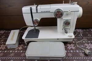 ●HS/　　 　JANOME ジャノメ ミシン MODE.802 コントローラー付 裁縫 手芸 工芸 ハンドクラフト アンティーク ヴィンテージ コレクション