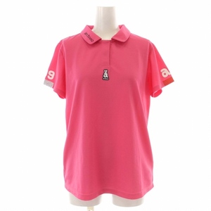 アルチビオ archivio ポロシャツ ロゴ プリント A119803 半袖 ゴルフウェア 40 L ピンク /DK レディース