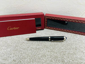 【FMD-79】美品 カルティエ Cartier カルティエ ロードスター ツイスト式 ボールペン ブルーレジンカボション ブラック シルバー