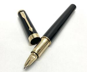 【36665】極美品!! PARKER パーカー テクノロジー 万年筆 ブラック 5th インク ペン 箱、ノート付