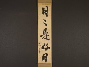 【模写】【伝来】sh6883〈大心義統〉書「日々是好日」臨済宗大徳寺273世 江戸時代前中期 禅語