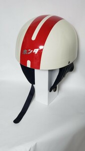 ホンダモーターサイクルジャパン レトロレーシング帽ヘルメット T8133 JIS 認定 FF6 乗車用安全帽日本製 使用歴浅 125cc以下用 ¥1スタ