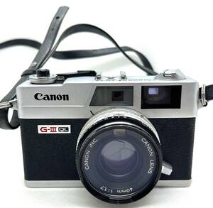 1円スタート　Canon　Canonet　QL17　ＧⅢ　Ｆ1.7　40㎜　コンパクトフィルムカメラ　動作未確認/3424