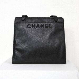 CHANEL シャネル キャビアスキン トートバッグ ブラック