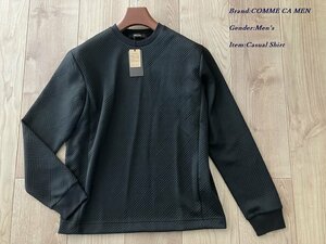 新品訳有り COMME CA MEN コムサメン フクレジャガード スウェット 05ブラック Lサイズ 40CG03 定価16,500円