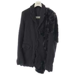 COMME des GARCONS HOMME PLUS コム デギャルソンオムプリュス 23AW フェイクファーウール縮絨3Bジャケット PL-J027 ブラック