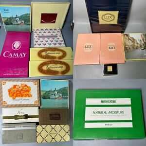 固形石鹸 大量おまとめ 約18箱 CHANEL 資生堂 LUX ダンヒル nina ricci ジバンシー CAMAY 牛乳石鹸 等浴用 せっけん 石けん 保管品 未使用