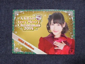★AKB48★西野未姫 CAFE&SHOP クリスマスカード 2014 1枚★