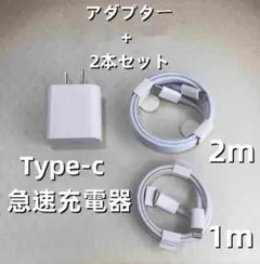 1個 充電器 2本セット iPhone タイプC 高速純正品同等  白(0sj)