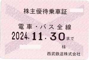 西武鉄道 電車バス全線パス(定期タイプ)2024年11月末まで[女性名義]