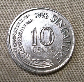 シンガポール硬貨 １０セント（1978年発行）