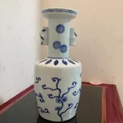 九谷 須田菁華 染付花瓶