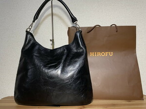 ●１１８００円即決・送料込み●　　★人気の黒★　HIROFU　ヒロフ　ワンショルダー　レザーバッグ