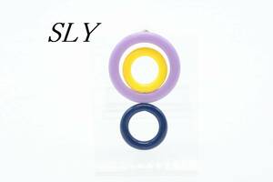 【R903】SLY スライ フープ ロング ピアス 片耳 大振り カラフル【送料全国一律120円】