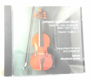 【輸入盤中古】J.S.Bach 無伴奏チェロ組曲のヴィオラ版 Vol.1 Simon Rowland-Jonesによる編曲＆演奏【送料無料】