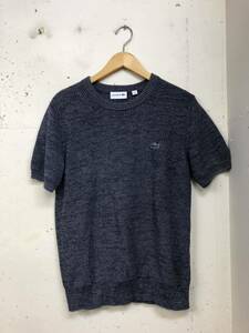 LACOSTEラコステ　半袖　コットンニット　tシャツ 4 M 紺グレー