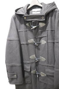 即決 2000年代初頭 COMME des GARCONS SHIRT コムデギャルソンシャツ フランス製 パッチワーク ダッフルコート 再構築コート メンズ M 黒