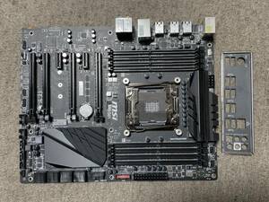 ★中古品 BIOS確認 MSI X99-S01 IOパネル付属 LGA2011-3 ATXマザーボード IOパネル付き★