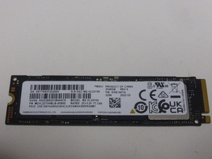 Samsung SSD M.2 NVMe Type2280 Gen 4x4 2048GB(2TB) 電源投入回数279回 使用時間2660時間 正常100% MZVL22T0HBLB-00B00 中古品です