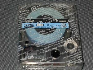 ◆新品テプラPROテープSC12BW・12mm幅・青・黒文字(強粘着)◆