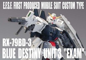 HGUC 1/144　 RX-79BD-3　ブルーディスティニー3号機 EXAM【 塗装完成品 】/ 機動戦士ガンダム 外伝　THE BLUE DESTINY