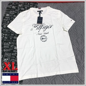 ビンテージ仕上げのグランジプリントTシャツ ホワイト　XLサイズ　TOMMY HILFIGER #ngTOMMY