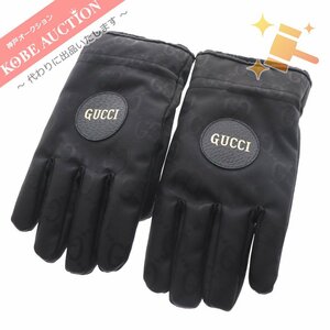 ■ GUCCI グッチ 手袋 Off The Grid オフザグリッド メンズ S 8 1/2 ブラック 保存袋 箱付き