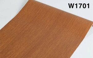 【50m 】木目調 茶 w1701 壁紙シール アンティーク 木目 リメイクシート 板 柄 ウォールステッカー 防水