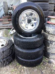 H.15年 アトラス用 195/75R15-15/6JJ スタッドレスタイヤ&メッキホイール 4本セット T 231101 即日発送可 ヤフオク 直接引き取り大歓迎！