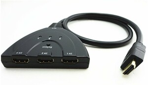 送料無料　HDMI切替器/セレクター 3HDMI to HDMI メス-オス 3D V1.3b　1080P 50cm