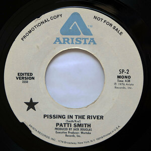 《モノ ヴァージョン/USプロモ7"シングル/半透明盤/promoレコード》Patti Smith●Pissing in The River●パティスミス