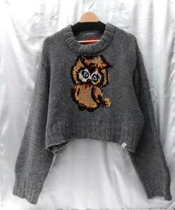 Vivienne Westwood ヴィヴィアンウエスウッド レッドレーベル フクロウ 梟 OWL プルオーバー ニット セーター グレー