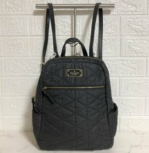 no21838 kate spade new york ケイトスペード ナイロン レザー PVC キルティング リュックサック デイパック ☆