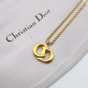 【人気】　Dior　ネックレス　ディオール　CD ロゴ　希少　刻印 アクセサリー ゴールド　ブランド