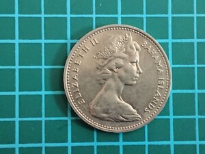 イギリス バハマ エリザベス2世 5セント 1966年