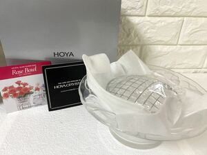 HOYA CRYSTAL ローズボウル　クリスタルガラス製　NFS2690 花瓶・1 