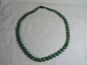 美品・緑石ネックレス・サイズ約:7~11ミリ玉・長さ約：510ミリ・63.70g・レディース・SILVER金具