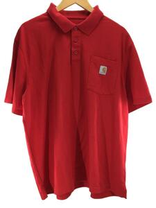 Carhartt◆Work Pocket Polo/ポロシャツ/XL/コットン/RED/K570