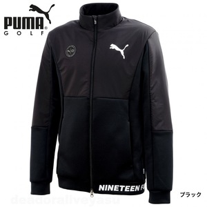 ■【M】定価14,300円 プーマ ゴルフ コンビネーション スウェットジャケット黒■