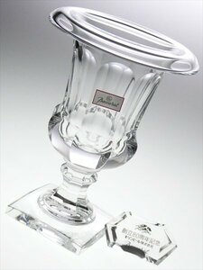 N449 Baccarat バカラ クリスタル 限定作品 デジレ キリン創立80周年記念 脚付 ベース 花瓶 飾壷