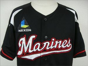 プロ野球 デサント 千葉ロッテマリーンズ Marines レプリカ ビジター ユニフォーム サイズM [C6]