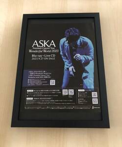 kj ★額装品★ 飛鳥 ASKA ライブ コンサート 広告 貴重写真 A4サイズ額入り ポスター風デザイン CHAGE&ASKA チャゲ&飛鳥 CD ブルーレイ DVD