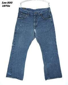 Lee 200 INDIGO DENIM PANTS USA 1970s Lee24001 Vintage リー サイド黒タグ 1970年代 ジーンズ デニムパンツ ヴィンテージ