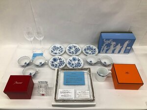 Baccarat バカラ/HERMES エルメス/Meissen マイセンなど 花瓶・グラス・皿・コップ おまとめ 箱付き【CDAN7036】