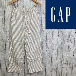 GAP★ギャップ★リネンブレンド ストライプ パンツ★サイズXXS　10-422