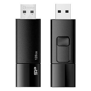 シリコンパワー USBメモリ 64GB USB3.0 スライド式 Blaze B05 ブラック SP064GBUF3B05V1K