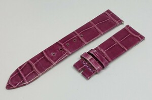  JAEGER LE COULTRE ジャガー ルクルト 純正 アリゲーター ベルト 16mm パープル 未使用 【JC16】